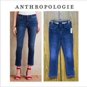 Anthro Pilcro Stet ankle slit skinny cropped jeans